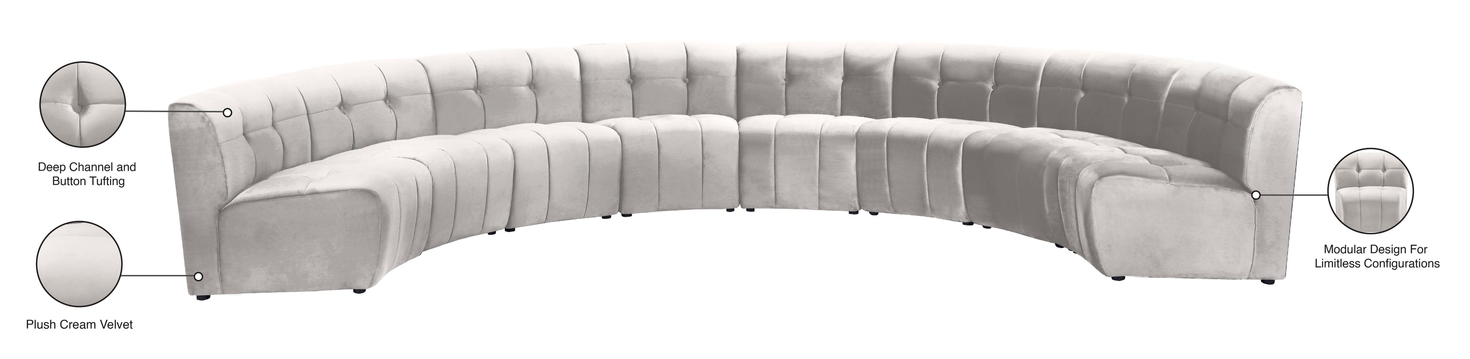 Limitless Velvet 8pc. Modular Sectional - Sterling House Interiors