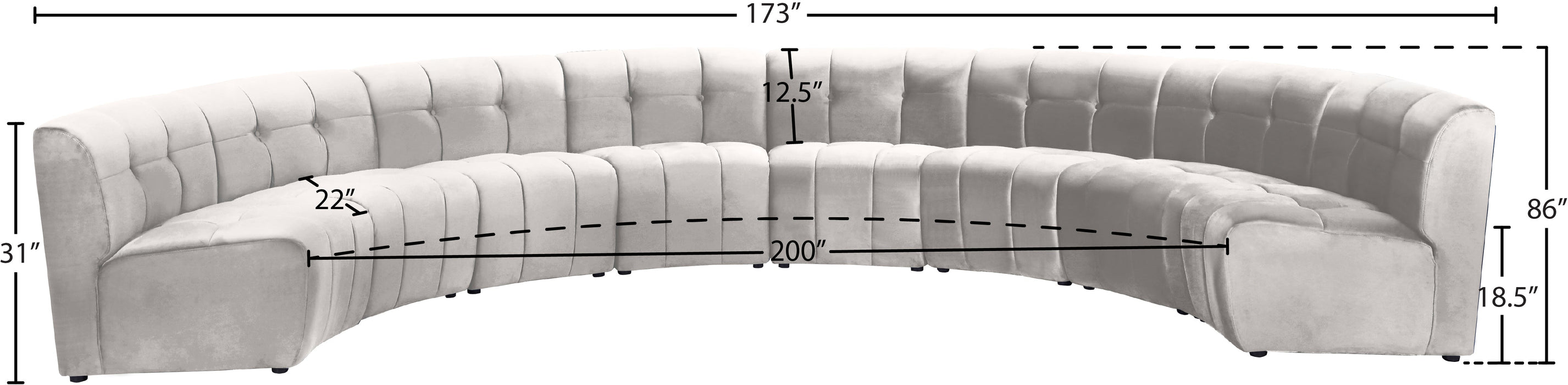 Limitless Velvet 8pc. Modular Sectional - Sterling House Interiors