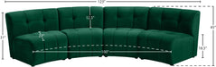 Limitless Velvet 4pc. Modular Sectional - Sterling House Interiors
