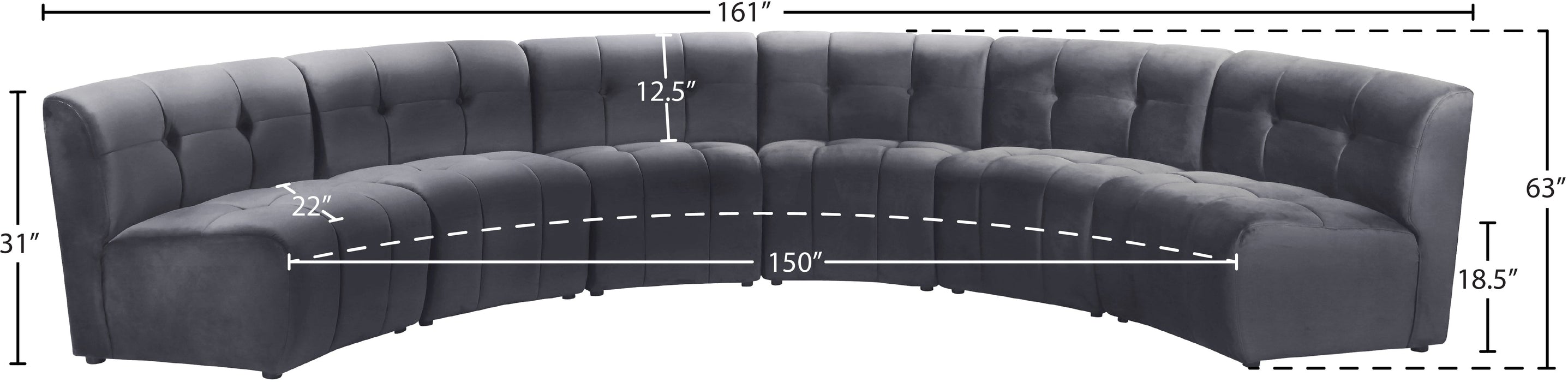 Limitless Velvet 6pc. Modular Sectional - Sterling House Interiors