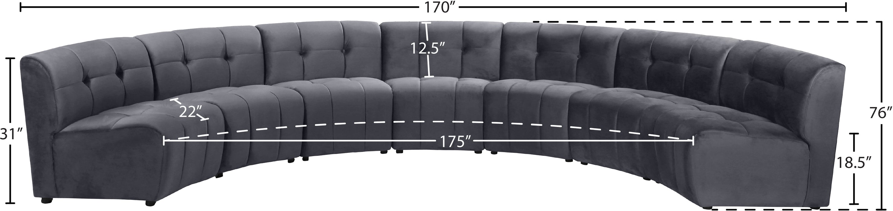 Limitless Velvet 7pc. Modular Sectional - Sterling House Interiors