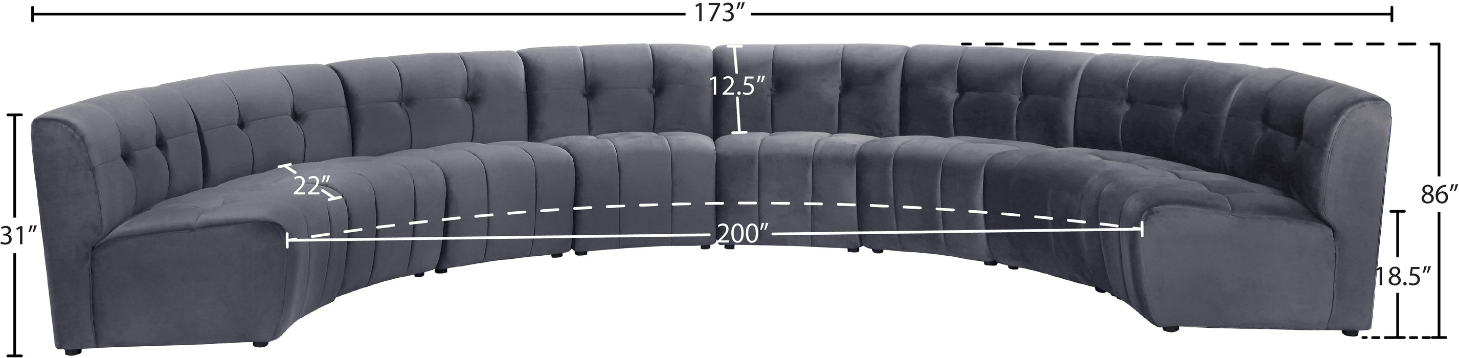 Limitless Velvet 8pc. Modular Sectional - Sterling House Interiors