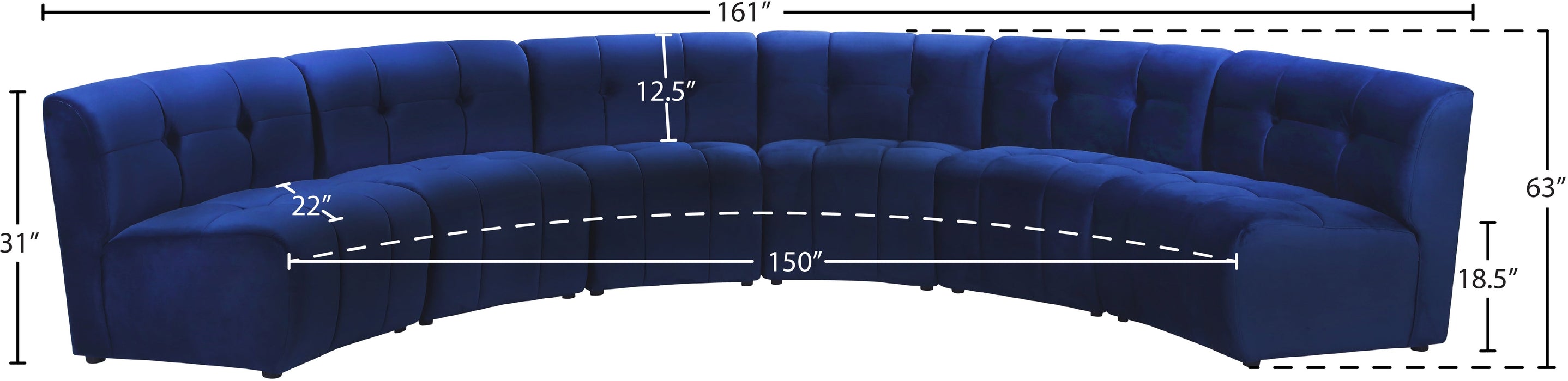 Limitless Velvet 6pc. Modular Sectional - Sterling House Interiors