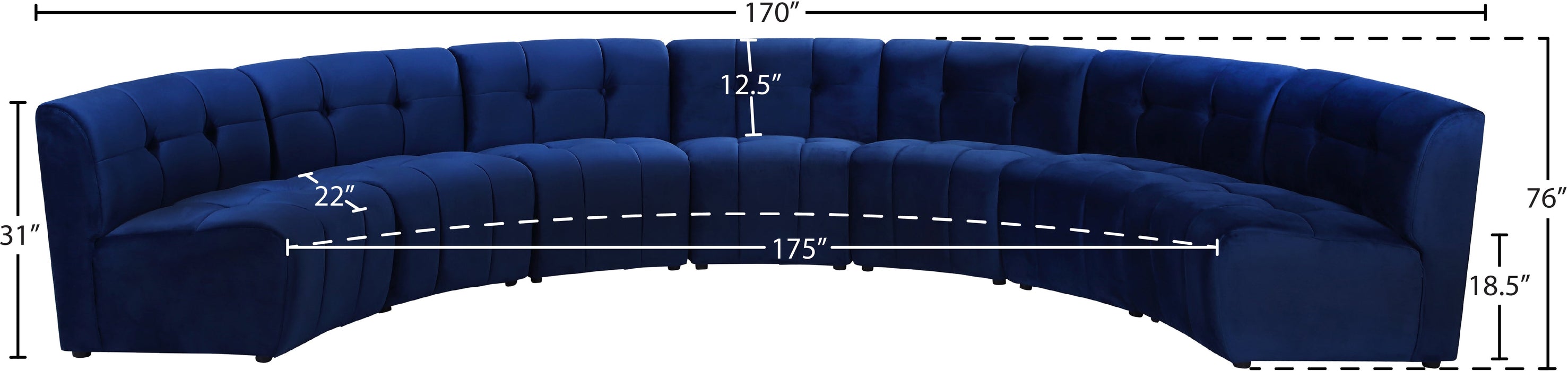 Limitless Velvet 7pc. Modular Sectional - Sterling House Interiors