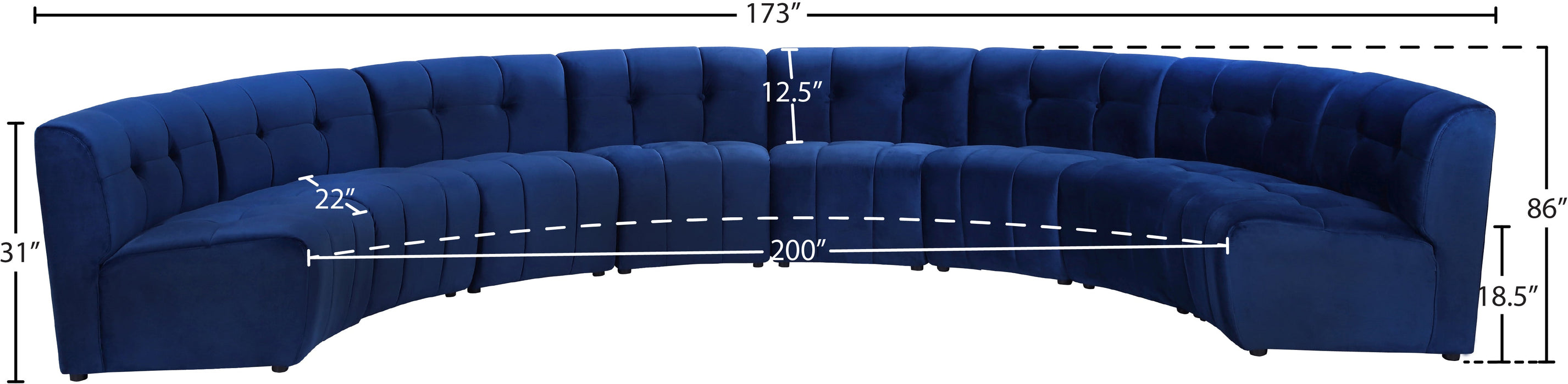 Limitless Velvet 8pc. Modular Sectional - Sterling House Interiors