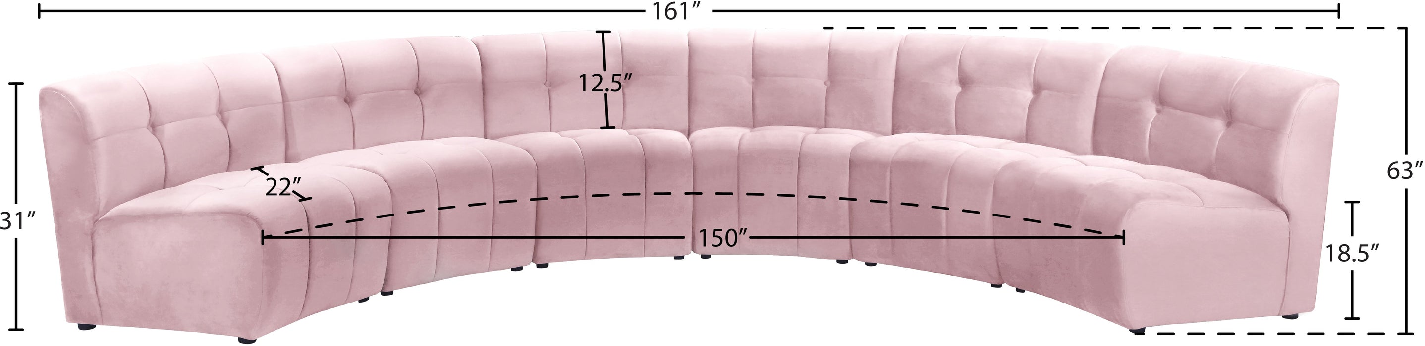 Limitless Velvet 6pc. Modular Sectional - Sterling House Interiors