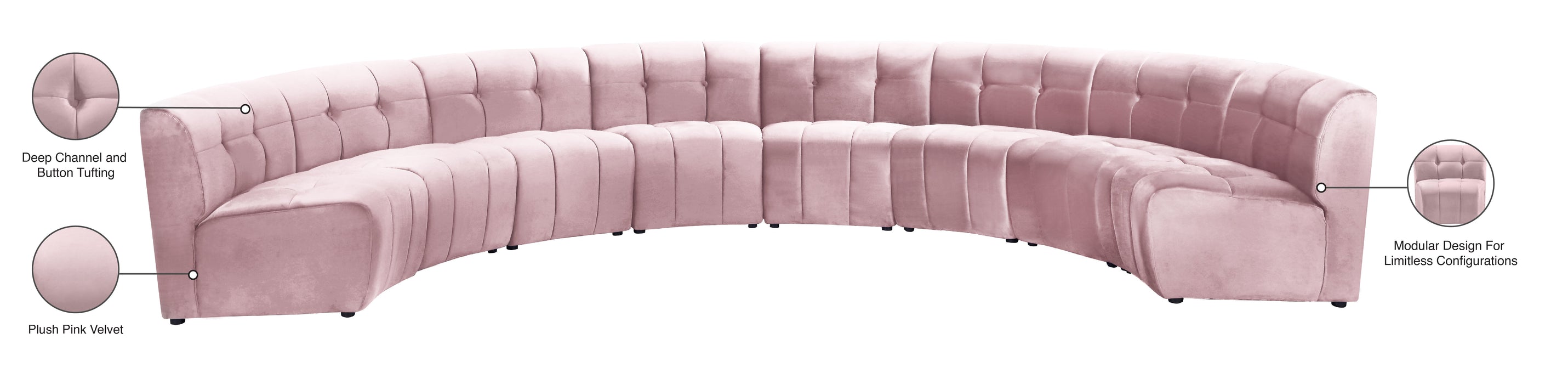 Limitless Velvet 8pc. Modular Sectional - Sterling House Interiors