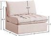 Jacob Velvet Armless - Sterling House Interiors