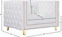 Michelle White Faux Leather Chair - Sterling House Interiors