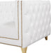 Michelle White Faux Leather Chair - Sterling House Interiors