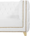 Michelle White Faux Leather Chair - Sterling House Interiors