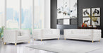 Michelle White Faux Leather Sofa - Sterling House Interiors