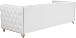 Michelle White Faux Leather Sofa - Sterling House Interiors