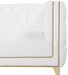 Michelle White Faux Leather Sofa - Sterling House Interiors