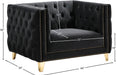 Michelle Black Velvet Chair - Sterling House Interiors
