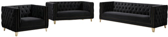 Michelle Black Velvet Chair - Sterling House Interiors