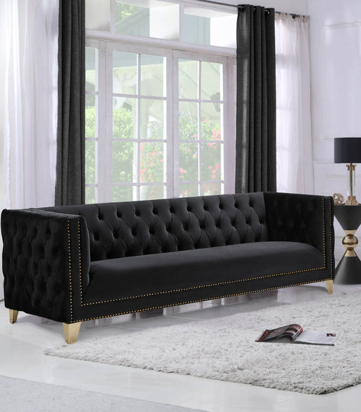 Michelle Black Velvet Sofa - Sterling House Interiors