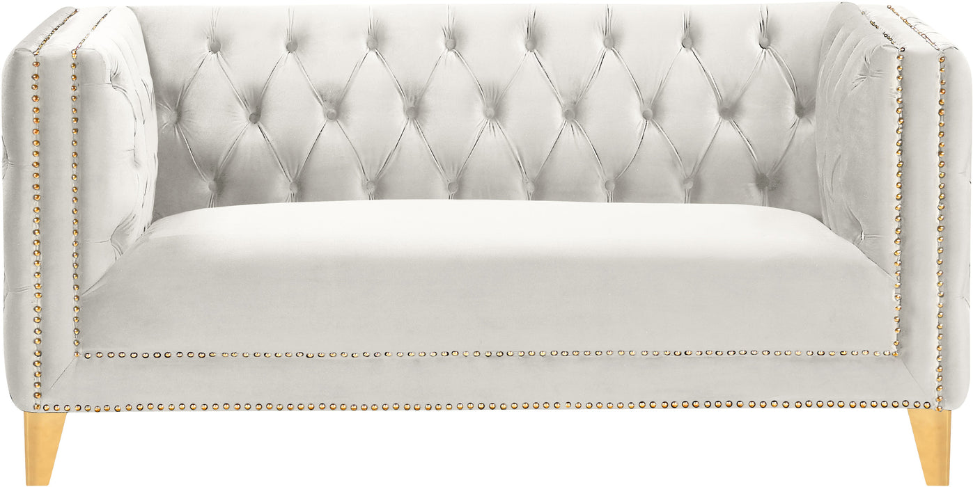 Michelle Pink Velvet Loveseat - Sterling House Interiors