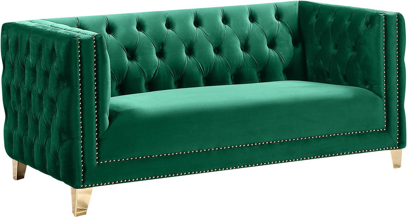 Michelle Pink Velvet Loveseat - Sterling House Interiors