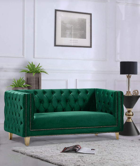 Michelle Pink Velvet Loveseat - Sterling House Interiors