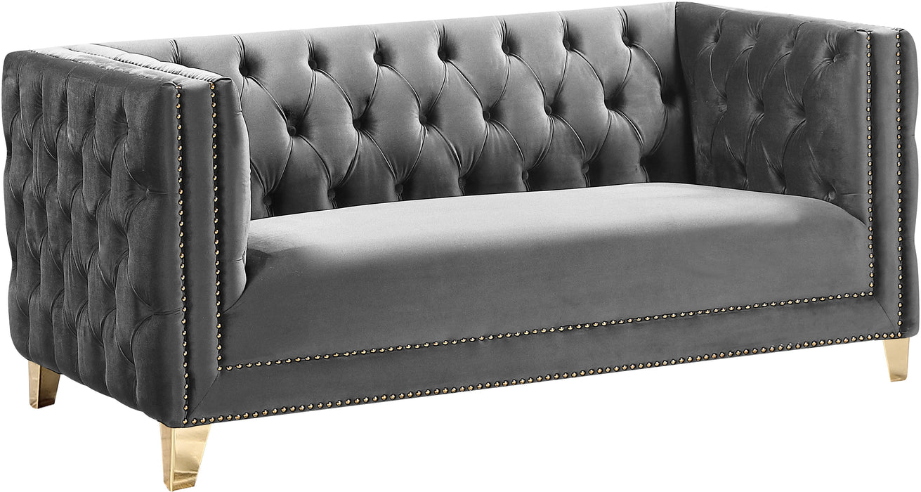 Michelle Pink Velvet Loveseat - Sterling House Interiors