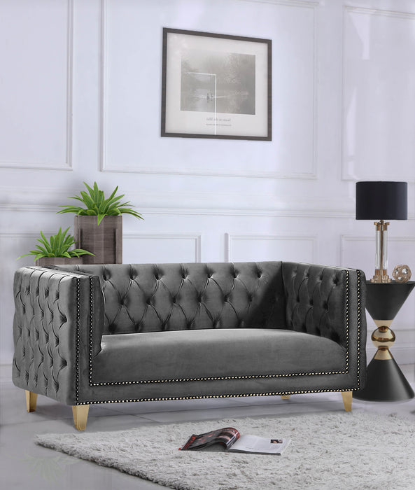 Michelle Pink Velvet Loveseat - Sterling House Interiors