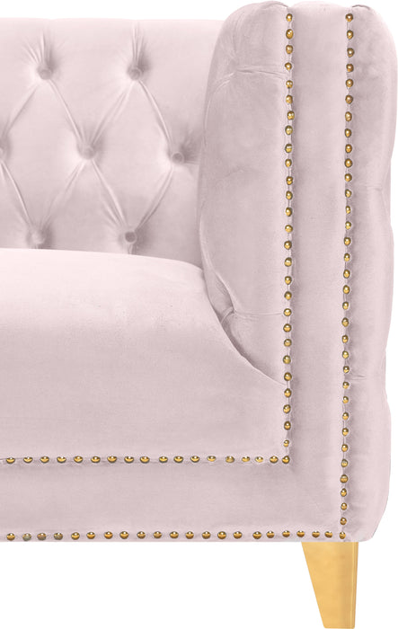 Michelle Pink Velvet Loveseat - Sterling House Interiors