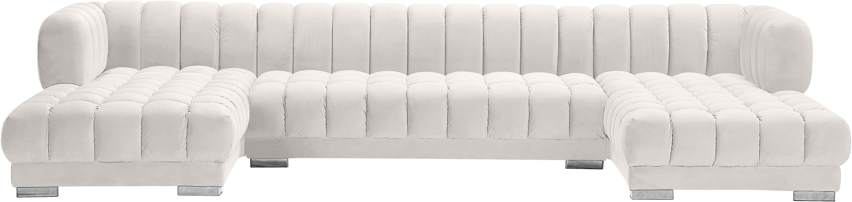 Gwen Velvet 3pc. Sectional (3 Boxes) - Sterling House Interiors