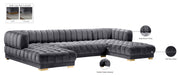 Gwen Velvet 3pc. Sectional (3 Boxes) - Sterling House Interiors