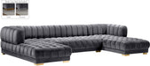 Gwen Velvet 3pc. Sectional (3 Boxes) - Sterling House Interiors