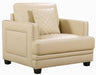 Ferrara Beige Faux Leather Chair - Sterling House Interiors