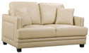 Ferrara Beige Faux Leather Loveseat - Sterling House Interiors