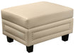 Ferrara Beige Faux Leather Storage Ottoman - Sterling House Interiors