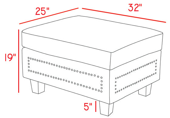 Ferrara Grey Velvet Storage Ottoman - Sterling House Interiors