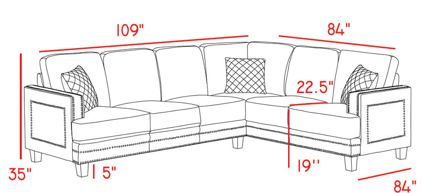 Ferrara Velvet 2Pc. Sectional - Sterling House Interiors