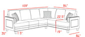 Ferrara Velvet 2Pc. Sectional - Sterling House Interiors