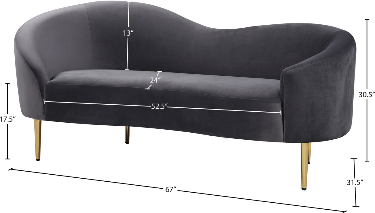 Ritz Velvet Loveseat - Sterling House Interiors