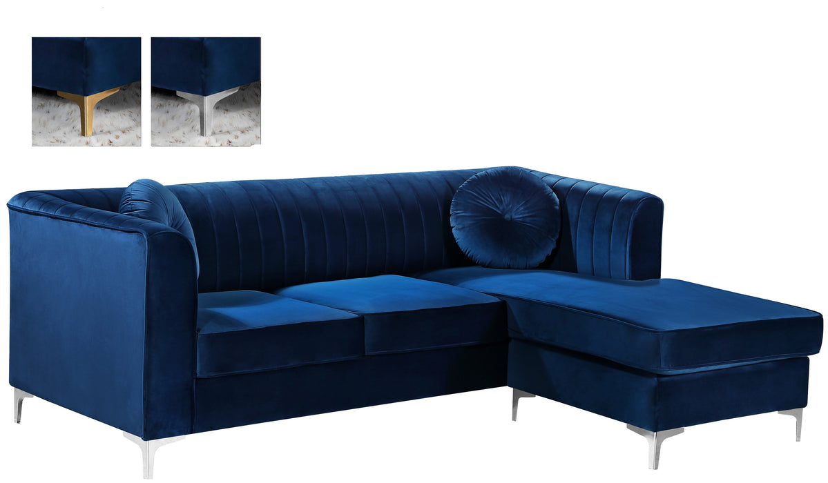 Eliana Velvet 2pc. Reversible Sectional - Sterling House Interiors