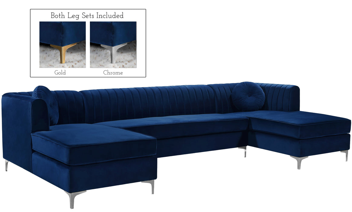 Graham Velvet 3pc. Sectional - Sterling House Interiors