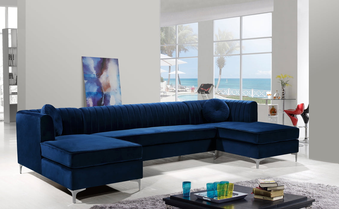 Graham Velvet 3pc. Sectional - Sterling House Interiors