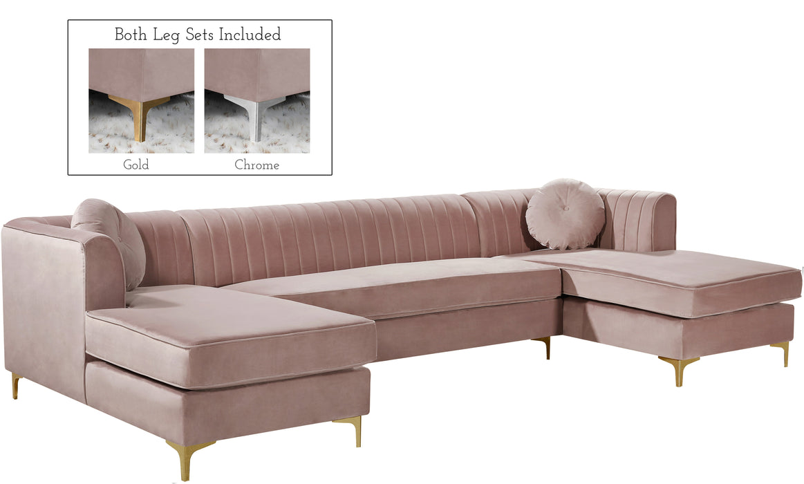 Graham Velvet 3pc. Sectional - Sterling House Interiors