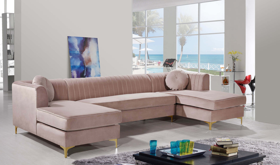 Graham Velvet 3pc. Sectional - Sterling House Interiors