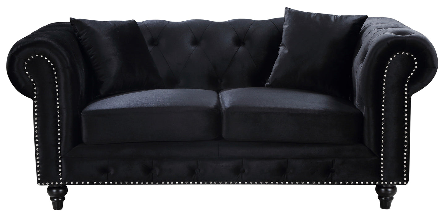 Chesterfield Linen Loveseat - Sterling House Interiors