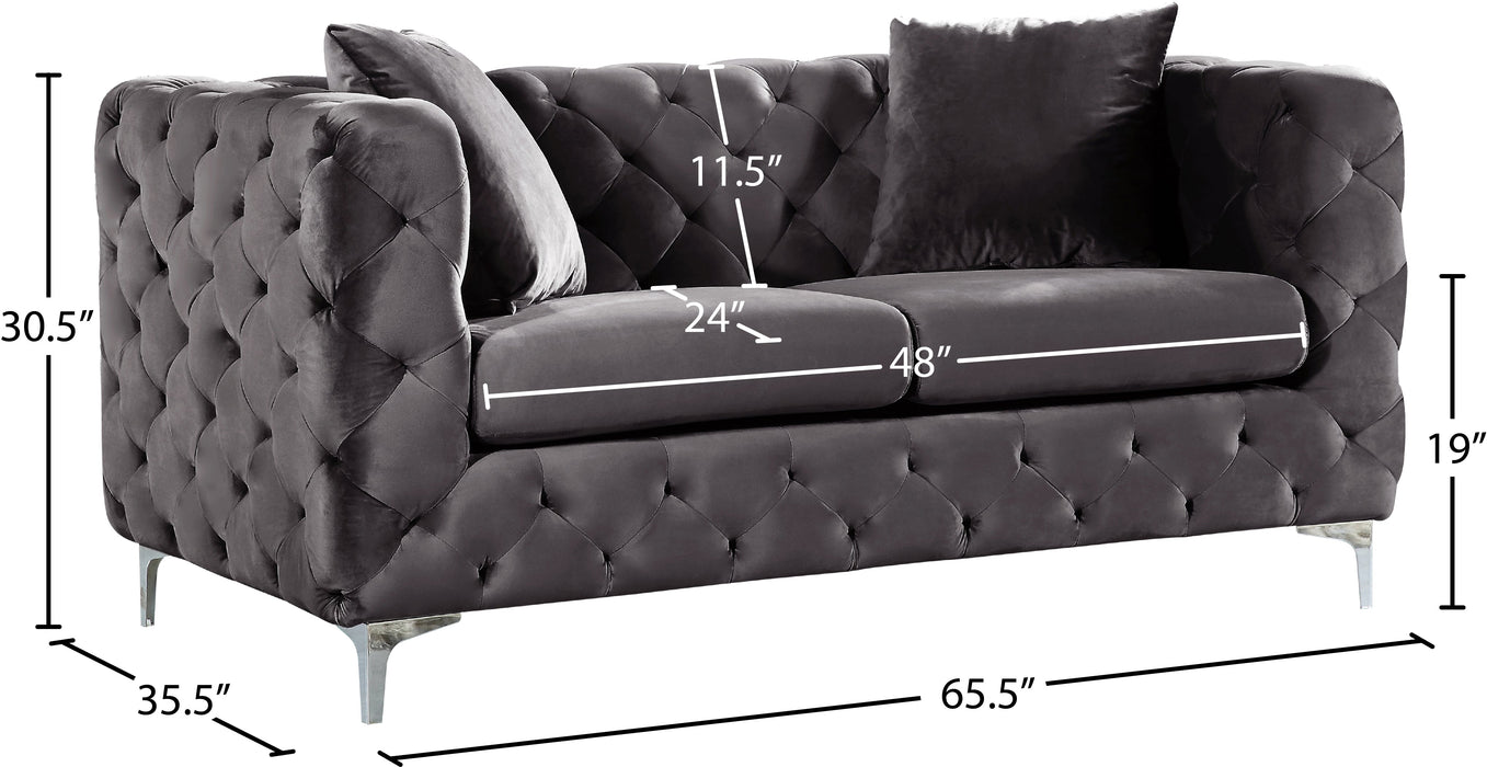 Scarlett Velvet Loveseat - Sterling House Interiors