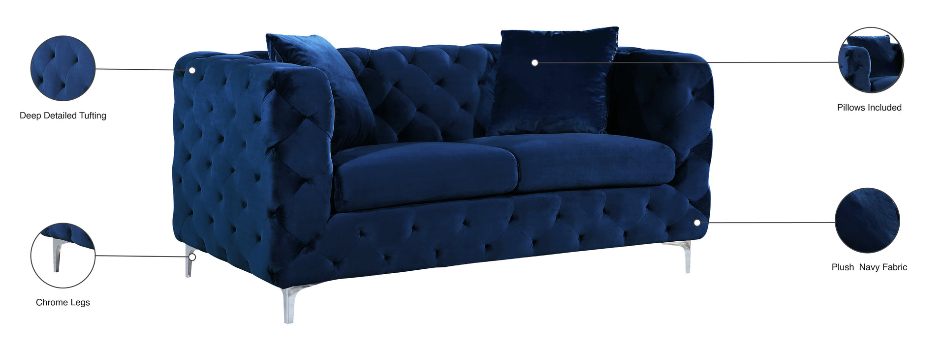 Scarlett Velvet Loveseat - Sterling House Interiors