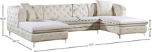 Gail Velvet 3pc. Sectional - Sterling House Interiors