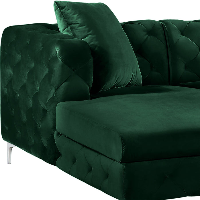 Gail Velvet 3pc. Sectional - Sterling House Interiors