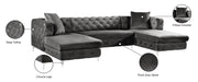 Gail Velvet 3pc. Sectional - Sterling House Interiors