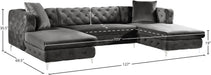 Gail Velvet 3pc. Sectional - Sterling House Interiors