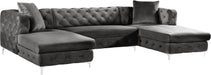 Gail Velvet 3pc. Sectional - Sterling House Interiors